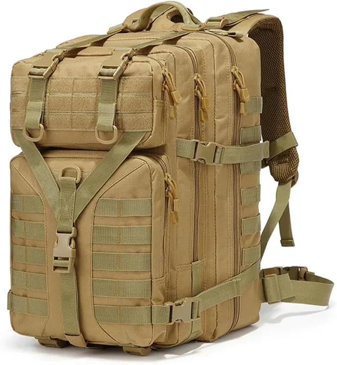 New Men Tactical Backpack 50L Capacity Waterproof Outdoor Sport Hiking Camping Hunting Backpack Bags for Men(D)