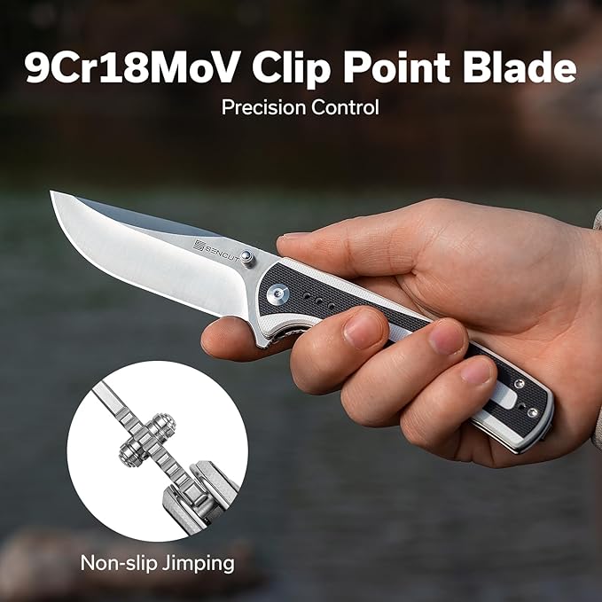 SENCUT Toxodon Fixed Blade Knife Bundles with Regnator Pocket Knife