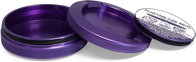 Metal Can | Metal Container for Pouches | Aluminum Used Pouch Storage Tin | Airtight O-Ring Moisture Odor Proof EDC Pocket Tin | The Probe Edition (Purple)