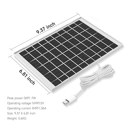 3-Pack Solar Panel Camera Charger Fit for Eufycam 3/3C s300/22 Pro 2C 2C Proc210s330s340e340 E Eufy E20 E40/L20/L40/S40/4G Security Camera Micro USB Type-C 10FT Charging Cable
