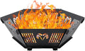 Portable Plug Fire Pit 38.6 Collapsible Fire Pit for Outdoor Wood Burning with Carry Bag Folding Fire Pit for BBQ Camping Travel Picnic Backyard Patio black