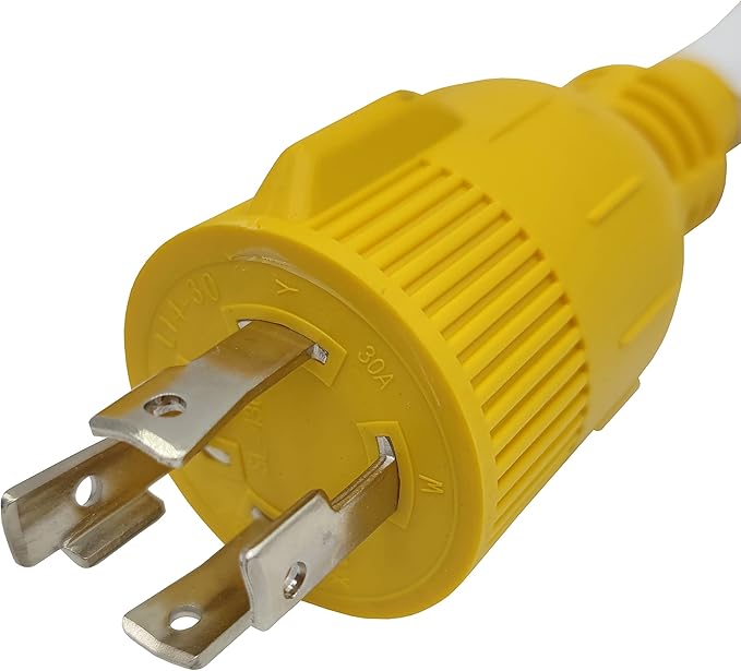 Parkworld 62176 Shore Power Adapter Generator 30A L14-30P Male to Transfer Switch 50A SS2-50R/CS6364 Female with Locking Ring (1.5FT)