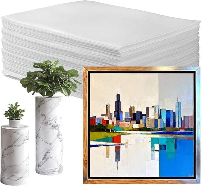 30Pack Large Foam Pouches 22x26 Inch Cushion Foam Wrap Pouches for Fragile Items Packing Supplies for Dishes Books Photo Frames and Canvas Artwork Plate Packing Sleeves for Moving