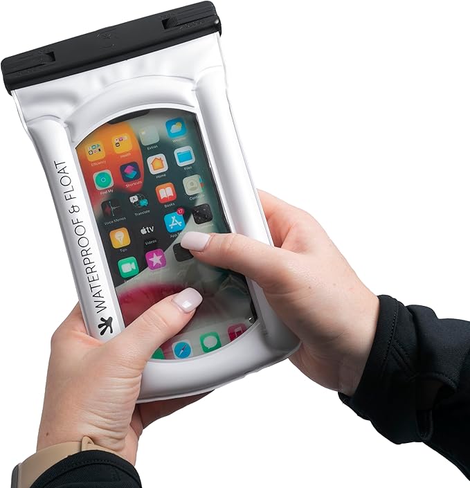 geckobrands Float Phone Dry Bag - Waterproof &amp Floating Phone Pouch – Fits Most iPhone and Samsung Galaxy Models