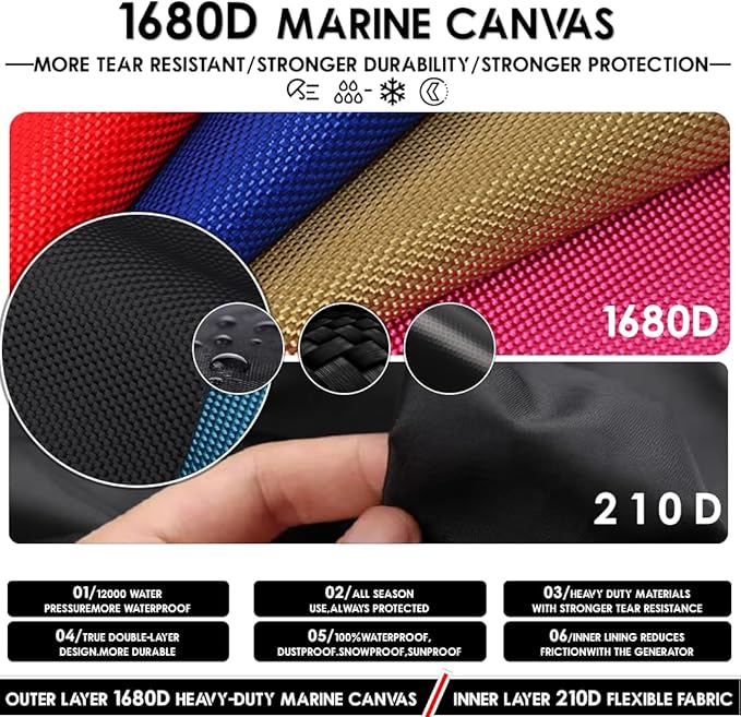 Generator Tent With Bracket Generator Cover Whlie Running 32X24X24 inches Roof Design Without Water Accumulation 1680D Marine Canvas Production+Heavy-Duty Stainless Steel Bracket Black