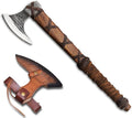BDT 27 Ragnar Lothbrok Viking Axe Custom Handmade Carbon Steel Axe with Ash Wood Handle &amp Leather Sheath | 3.5 lbs Authentic Norse Axe | Medieval Gift for Men Viking Collectors &amp Outdoor Ent