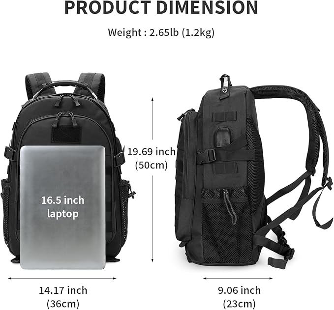 HUNTVP Military Tactical Backpack Assault Pack Molle Bag Backpacks