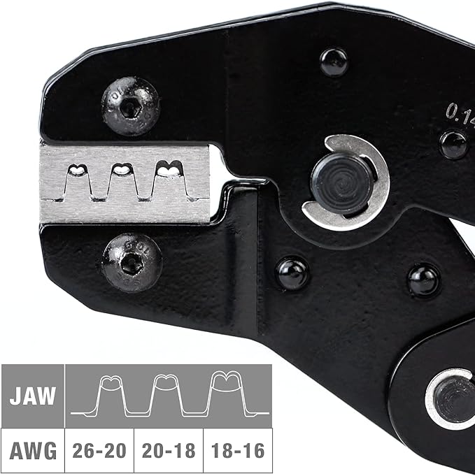 iCrimp SN-48B Pin Crimping Tools 3.96/4.8/5.08/6.3 mm 26-16AWG Crimper 0.14-1.5mm² for Dupont &amp JST-SM Molex Connectors and Terminals