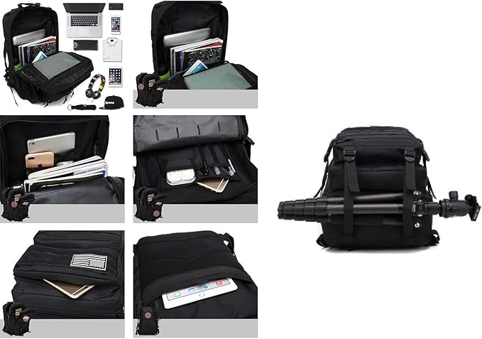 45L Military Backpack Tactica Rucksack Outdoor Assault Pack Hiking Travel Rucksacks