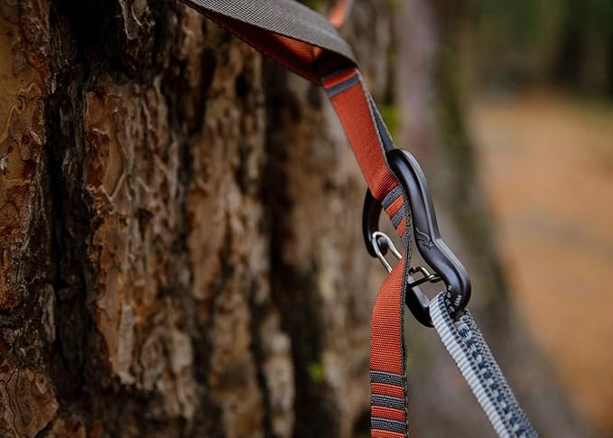 KAMMOK: Python 10' Tree Friendly Hammock Straps | Woven No-Stretch Knotless Durable (Lightweight &amp Compact: Perfect for Hiking Camping Backpacking) Set of 2 w/Stuff Sack