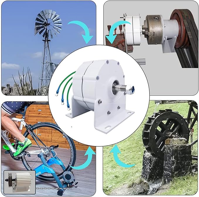 10000W Wind Turbine Generator PMG 12V 24V 48V 500 RPM AC DC Power Magnetic Dynamo Water Turbine Hydro Alternator Free Energy(with Controller)