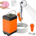 Portable Camping ShowerElectric Shower Pump with Intelligent Digital Display &amp 3 Spray Modes Shower HeadRechargeable Camping Shower with 7800mAh Batteryfor Hiking Travel
