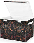 senya Halloween Baskets Collapsible Storage Bins with Lids Goth Bat Star Storage Boxes Clothes Baskets for Organizing B06D22020