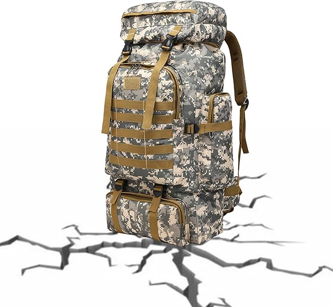 Assault Pack Rucksack – Heavy Duty Bag 600D Oxford Fabric Abrasion Tear Resistant Construction Spacious Organized Storage | Perfect for Outdoor Adventure Travel Mountaineering Field Survival