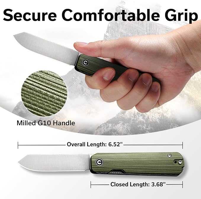 CIVIVI Sendy 3 In 1 Multitool Pocket Knife With Tweezers and Toothpick Ben Petersen designed Folding Knife for EDC Camping Daily Use Perfect Gifts for Men Women C21004B-1