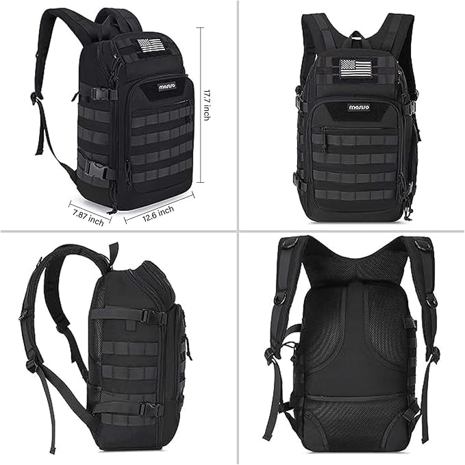 MOSISO 30L Military Tactical Backpack for Men Army Backpack Military Daypack 3 Day Assault Pack Hiking Rucksack Bug Out Bag Black