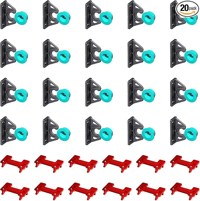 Button Fix Type 2 Bracket Marker Connecting 90 Degree Panels with New Upgraded Button (20 Sets + 10 Marker Guides)