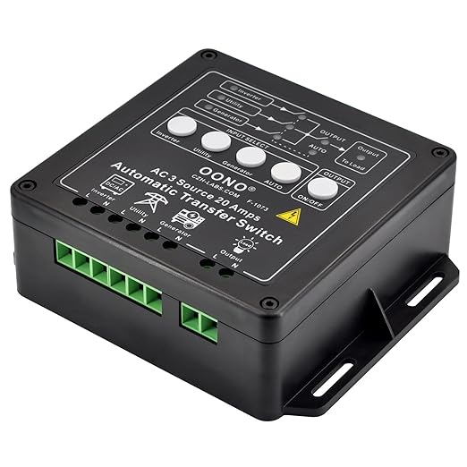 Manual and Automatic Transfer Switch 3 Input 1 Output AC230V 20Amp ATS Auto Transfer Switch. OONO F-1073 (AC230V)