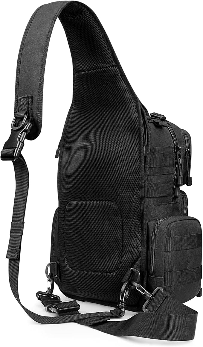 G4Free Large Tactical EDC Sling Bag Backpack Military Molle Bag Single Strap Shoulder Backpack for Men | EDC Adjustable Holder