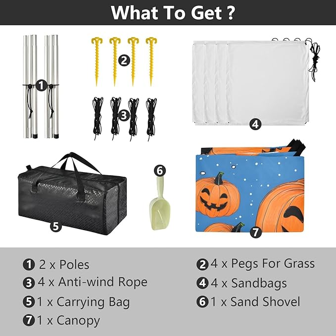 ALAZA Laughing Pumpkin Pattern Beach Tent Sun Shelter Portable Canopy Sunshade for Outdoor Camping Picnics Backyard Fun 10x9 ft