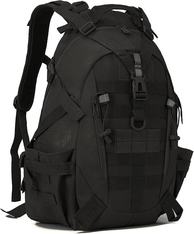 QT&ampQY 35L Military Tactical Backpack Large Army Rucksack Molle Bug Out Bag Assault Pack Outdoor Camping Hunting Laptop Daypack