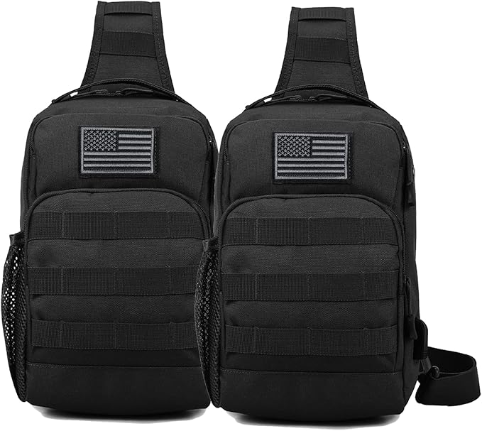 Valinov Tactical Shoulder BagMolle Shoulder BackpacksMilitary Sling Daypack Backpack with USB Charging port