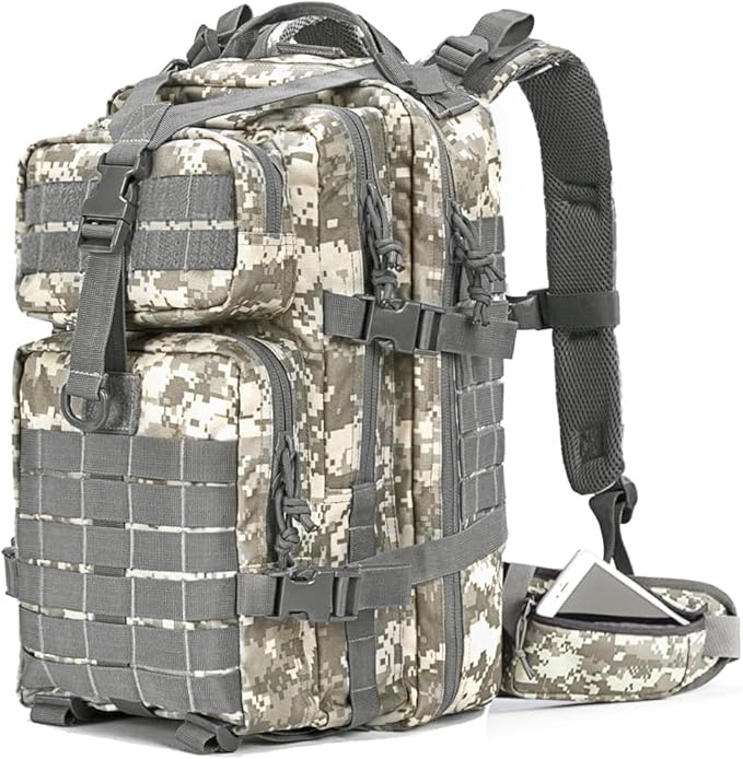EMDMAK Military Tactical Backpack 42L Large Military Pack Army 3 Day Assault Pack Molle Bag Rucksack