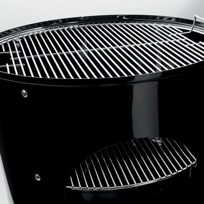 Weber Smokey Mountain Cooker 18-Inch Charcoal Smoker – Outdoor BBQ Smoker with Dual Cooking Grates Porcelain‑Enameled Kettle &amp Temperature Control Dampers