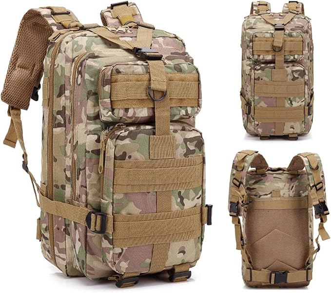 Classic Tactical Backpack Travel Sports Camouflage Bag Fishing Hiking Nylon 3P Pack Bag Outdoor Climbing Hunting Rucksack