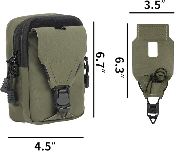 Tactical EDC Pouch Molle Utility Pouch Gadget Organizer Holder Bag Phone Holster Waist Pack Admin Pouch Tool Pocket for Outdoor Hunting