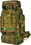 80L/100L Mountaineering Tactical Backpacks Outdoors Hiking climbing Camping Travel Bags(Camouflagegreen(80L))