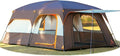 KTT Extra Large Tent 6-10-12-14 Person(A)Family Cabin Tents2 Rooms3 Doors and 3 Windows with MeshStraight WallWaterproofDouble LayerBig Tent for OutdoorPicnicCampingFamily Gathering