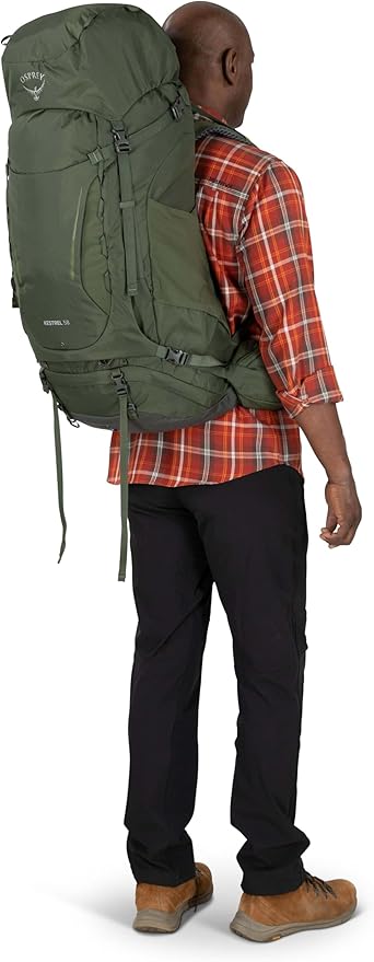 Osprey Kestrel 58L Men's Backpacking Backpack Bonsai Green L/XL