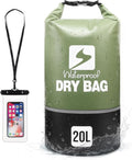 Soulsfeng Waterproof Dry Bag Roll Top Lightweight Dry Backpack for Boating Kayaking Travel Beach Swimming Hiking &amp Camping - Floating Dry Sack with Adjustable Shoulder Straps 20L