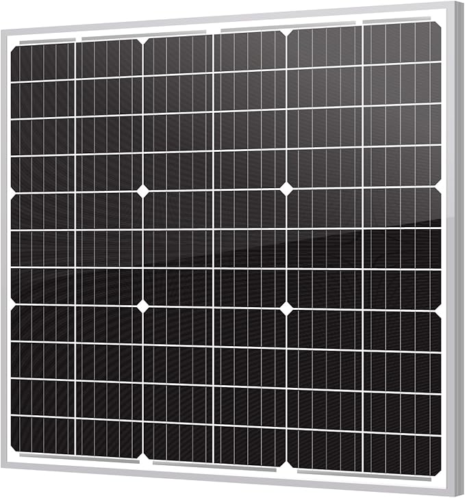 Newpowa 10BB 60 Watt 24 Volt Solar Panel High-Efficiency Monocrystalline PV Module Designed for 24V Off Grid System Charge Your Battery of RV Boat Camper Trailer Gate Opener