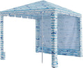 Umineux Beach Cabana - 6FT/8FT Beach Canopy with Side Wall Easy Setup Beach Tent Sun Shelter Waterproof Tent - Portable Shade for Whole Family (Blue Whale 8FT)