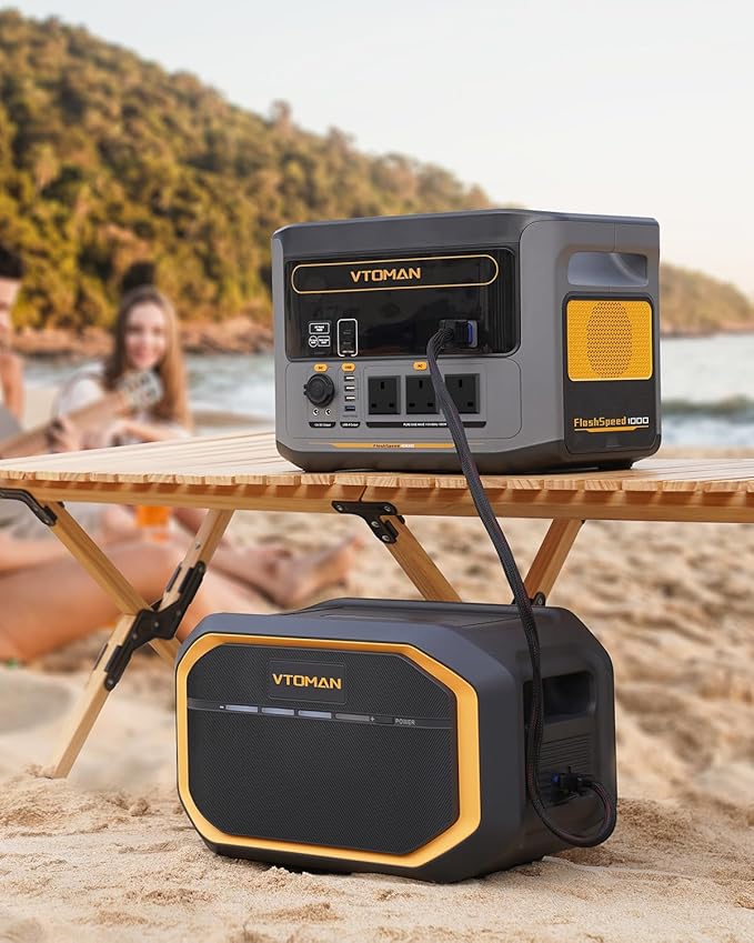 VTOMAN FlashSpeed 1500 Extra Battery 1548Wh Capacity LiFePO4 Battery with BMS Protection for Camping Home Backup Suitable for VTOMAN FlashSpeed 600/1000/1500 Portable Power Station Expand Capacity