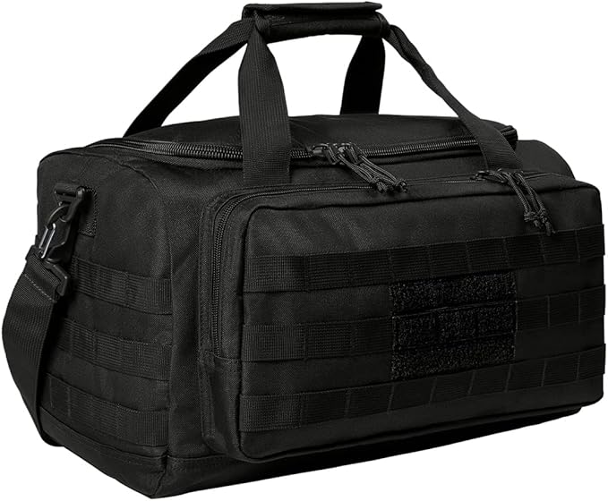 Tactical Gear bag Heavy Duty Duffel Gym bag/Tactical Backpack Custom Embroidered with your own text (Black)