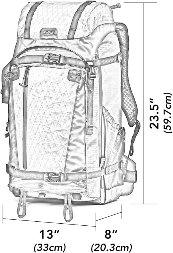 Think Tank BackLight Elite 45L Camera Daypack Backpack for DSLR Mirrorless Photography and Video - Grey