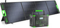 EBL 1000W Portable Power Station With 200W Solar Panels 999Wh Backup Lithium Battery Pure Sine Wave AC Outlet 60W PD Quick Charge Solar Generator Set for RV/Van Camping Road Trip Home Off-grid