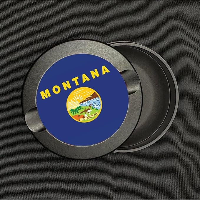 Brotherhood Metal Zyn Container - Metal Zyn Holder - Zyn Metal Can - Metal Container for Zyn Holder - Metal Zyn Can Golf Gifts for Him - Zyn Containers for Golf - Montana State Flag