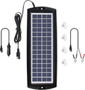 Sunway Solar Car Battery Trickle Charger &amp Maintainer 12V Solar Panel Power Kit Portable Backup for Car Automotive RV Marine Boat Motorcycle Truck Trailer Tractor Powersports Snowmobile Farm Equip