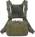 Tactical Chest Pack EDC Chest Bag Utility Molle Chest Rig Pouch with CCW Compartment Adjustable Strap Admin Pouch
