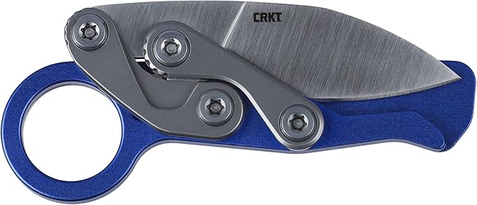 CRKT Provoke EDC Folding Knife with Kinematic: Morphing Karambit D2 Plain Edge Blade Aluminum Handle Pocket Clip 4050