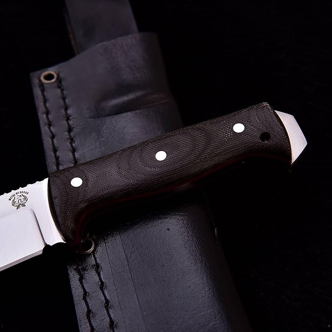 Bushcraft Knife with Sheath11.5 inch Fixed-Blade Handmade Outdoor Full Tang Knives Camping Knives Hunting Knives Survival Tactical Camp Knives Made of D2 Steel (Green)