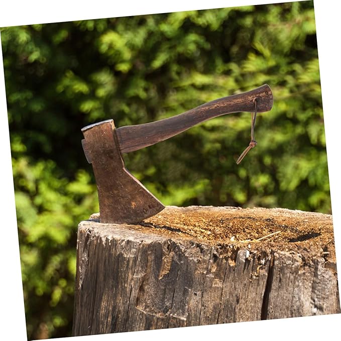 Happyyami 2pcs Wooden Axe Handle Replacement for Mini Axe for Firewood Gardening Hiking