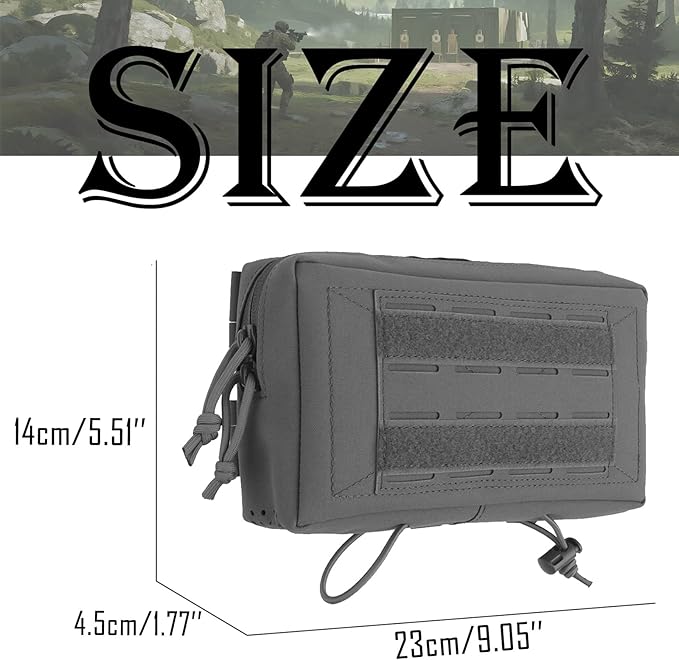 Tactical Drop Pouch Sub Abdominal Carrying Kit Bag Outdoor Multi-Functional Tactical Fanny Pack with Hook and Loop Panel for Vest