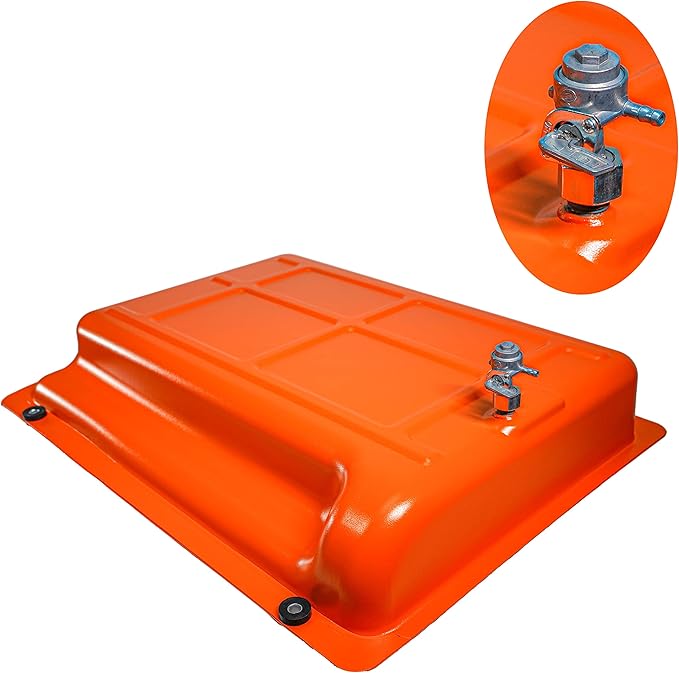 JMCHstore OEM Metal Generator Gas Fuel Tank for Generac GP5500 GP6500 RS5500 RS7000E GP7500E RS8000E XT8000E XT8500EFI 0H7510A / 0H75100SRV 5500w 6500 6500w 7500 389cc OHV Portable Generator Orange