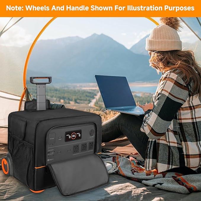 Upgraded Generator Dust Cover Compatible with Jackery Solar Generator 2000 Plus 400W/Jackery Explorer Kit 4000 Plus/3000 PRO 400W/ Water Resistant Protective Cover for Solar Generator Accessories