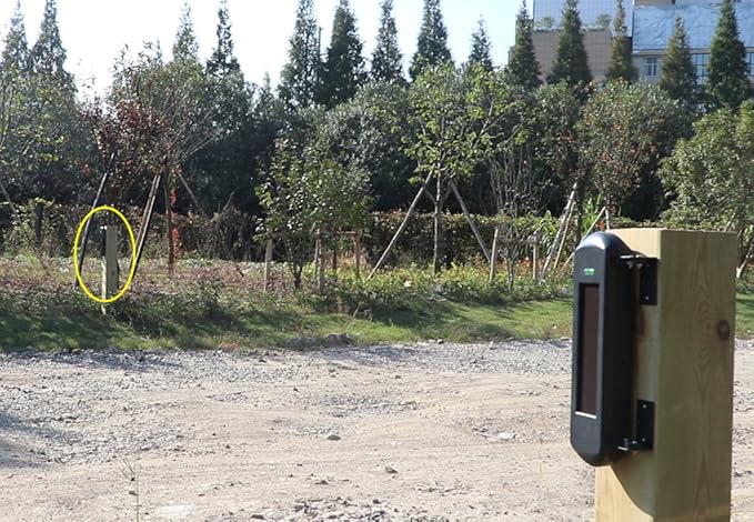 HTZSAFE Solar Wireless Outdoor Photoelectric 3 Beam Sensor Waterproof(IP66) Wireless Transmission Range Up To 1/2 Mile Infrared Detection Range Up To 300 Feet